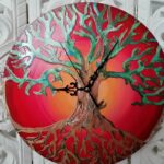 Nástěnné hodiny strom života průměr 30 cm