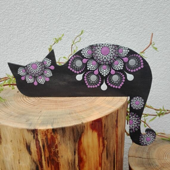 Kočka Poličkovka - dekorace na polici