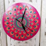 Nástěnné hodiny mandala průměr 20 cm