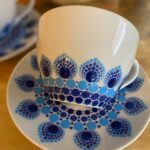 Porcelánový šálek na kávu a čaj s podšálkem