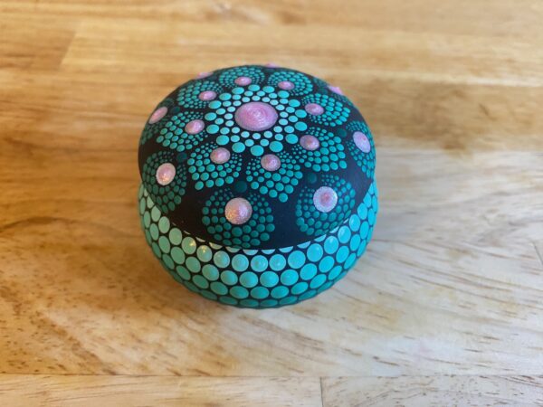 Svícen s pokličkou - mandala ručně malovaný - Image 3