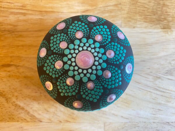 Svícen s pokličkou - mandala ručně malovaný - Image 2