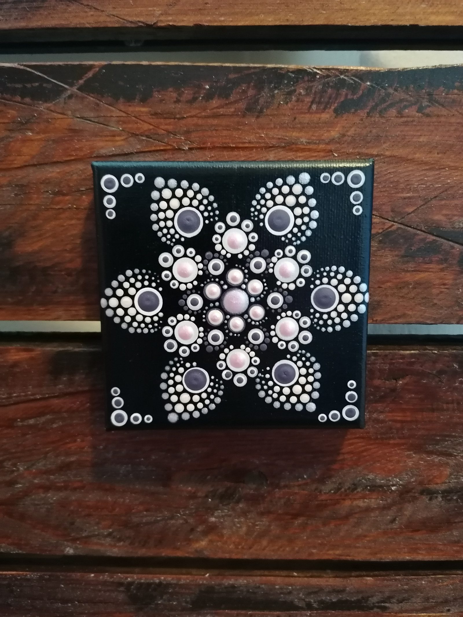 Obraz Mandala na plátně 10×10 cm