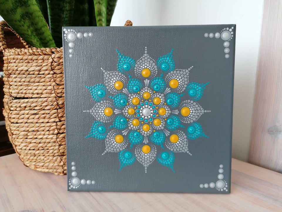 Obraz Mandala na plátně 20x20 cm