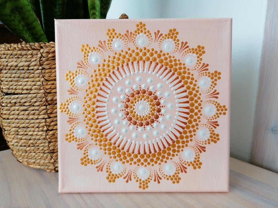 Obraz Mandala na plátně 20x20 cm