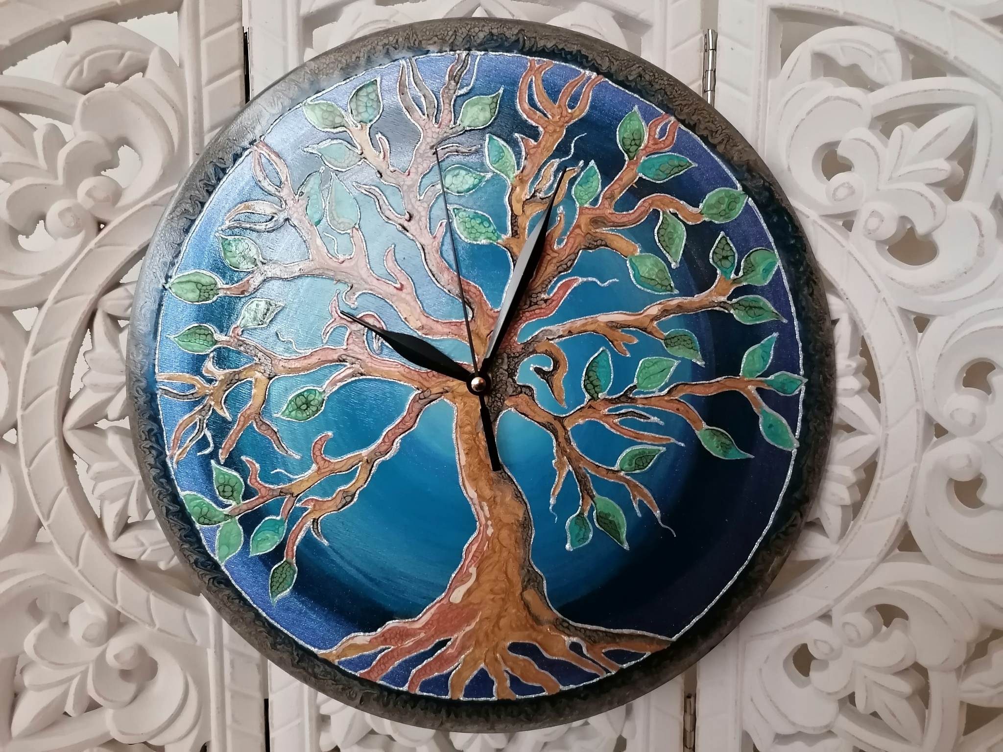 Nástěnné hodiny strom života průměr 30 cm