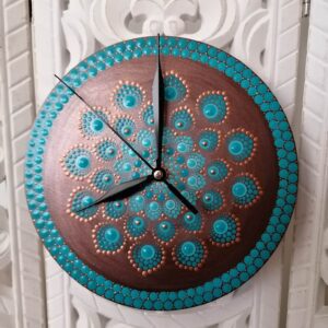 Nástěnné hodiny mandala průměr 20 cm