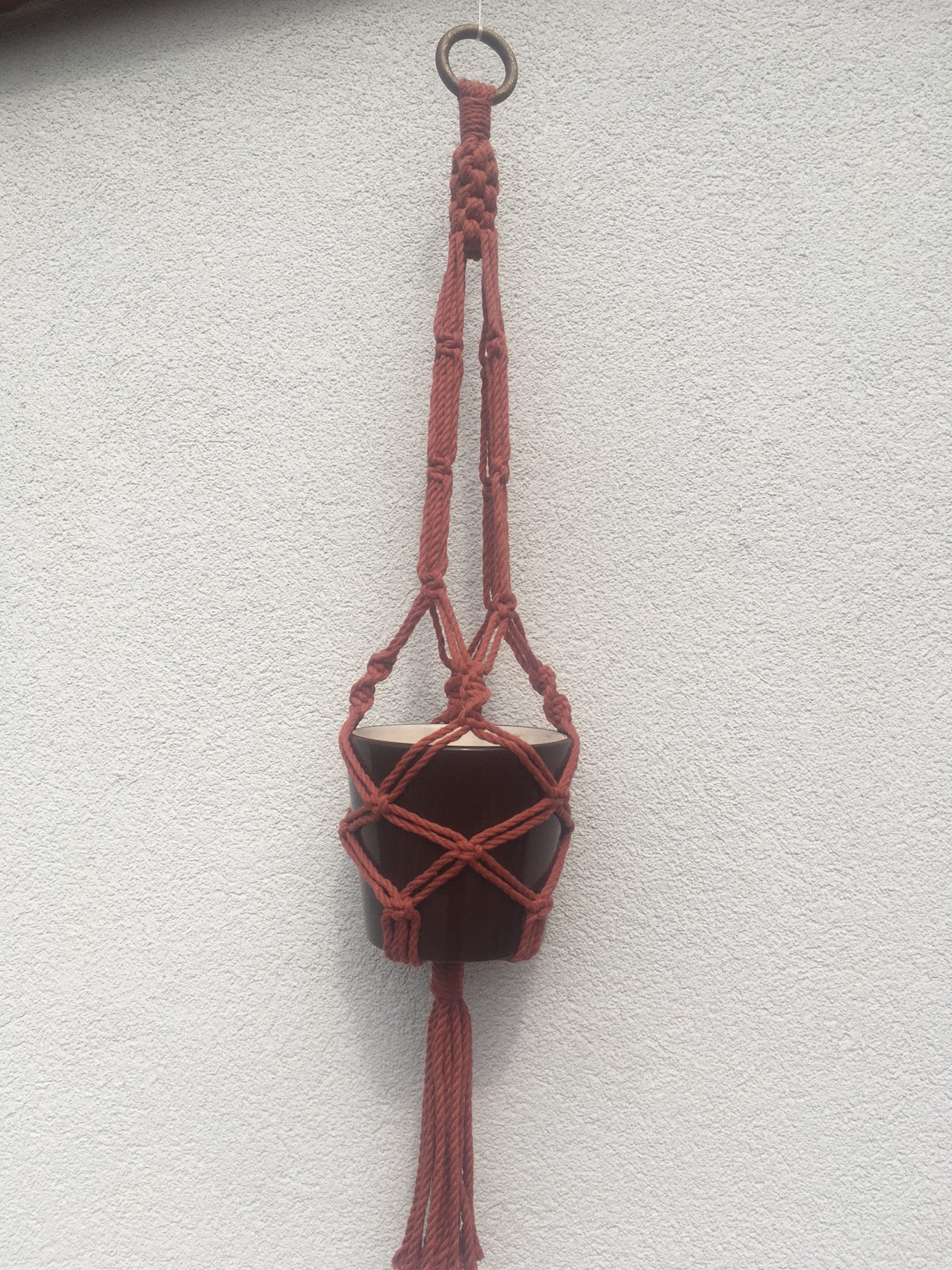 Macramé - závěs na květináč