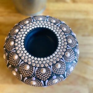 Svícen MANDALA střední technika dotting