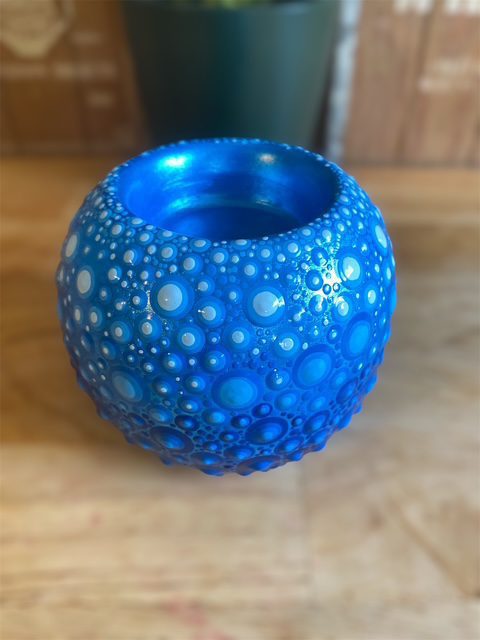 Svícen kulatý MANDALA dotting