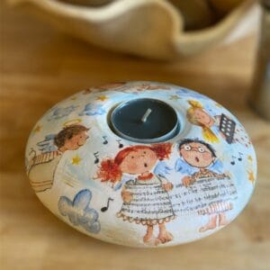 Svícen Andělé – decoupage
